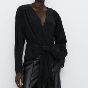 Zara Blouse With Front Bow